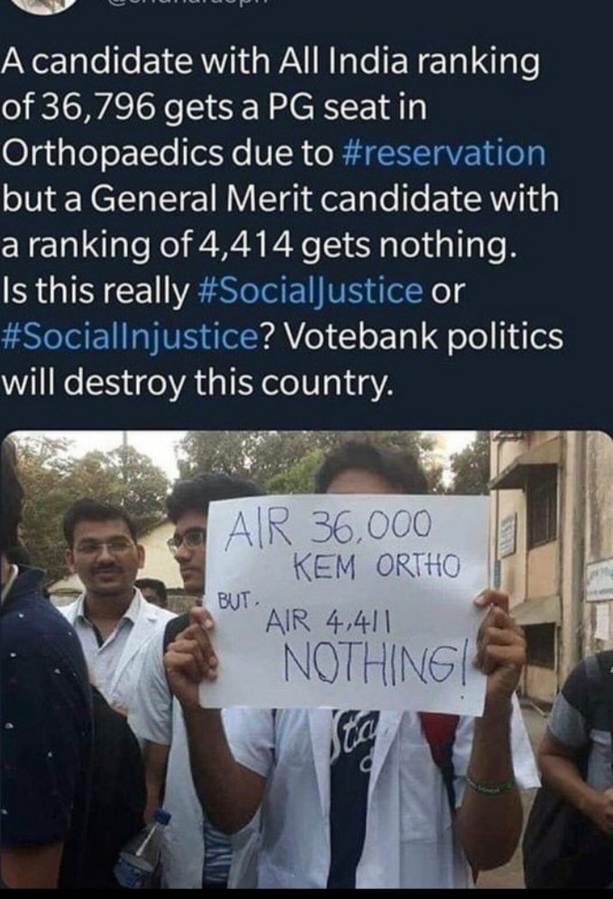 Pavanreddy2k's tweet photo. Iam from general category.Due to reservation i should buy the seat...
This always fucks the development of future India.
If  reservations encouraged rockets will fail🙏
I don't want my future generations face my prblm #StudentLivesMatter https://t.co/FB96S2YWCS