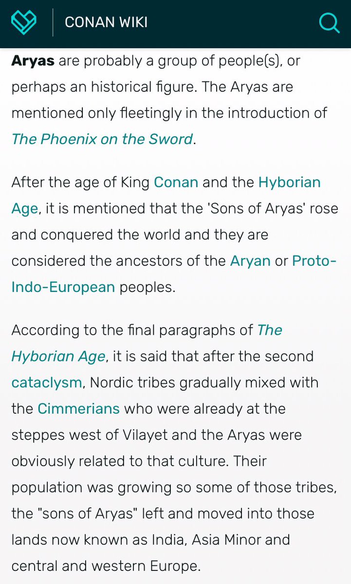 So,we know GRRM said this about the sisters names,“The names Arya and Sansa are meant to represent the polar opposites of their characters,Arya being a hard sounding name, Sansa a softer more pretty name, etc.,” but where did Arya itself come from??? Robert E Howard  #Martinworld
