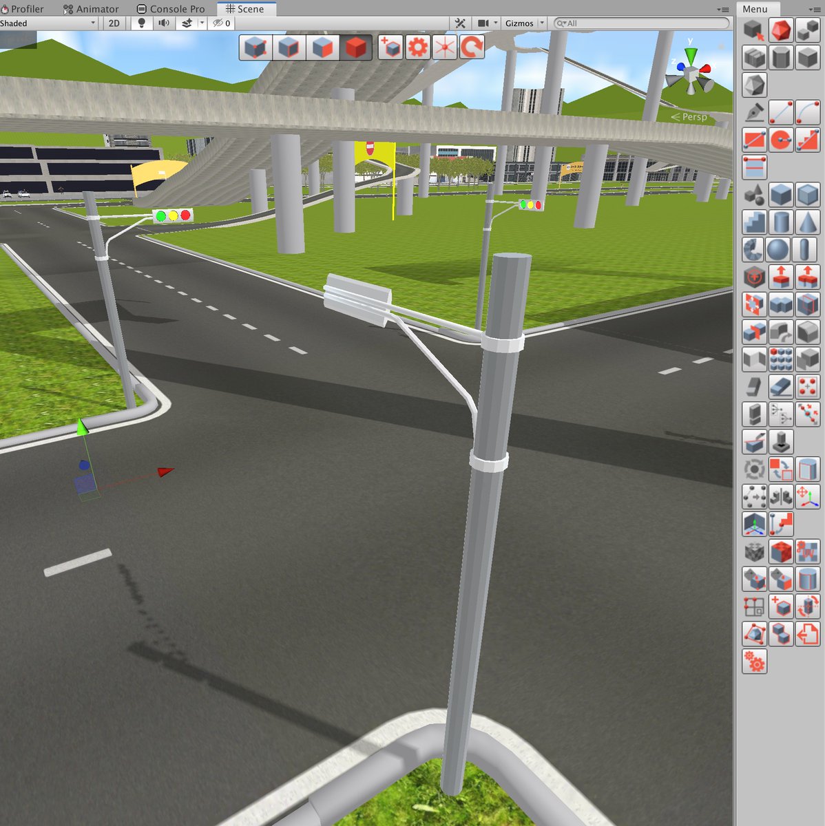 combatsheep's tweet image. 信号機はUModelerで作っただ。
最新の薄型信号機だ。
#UModeler