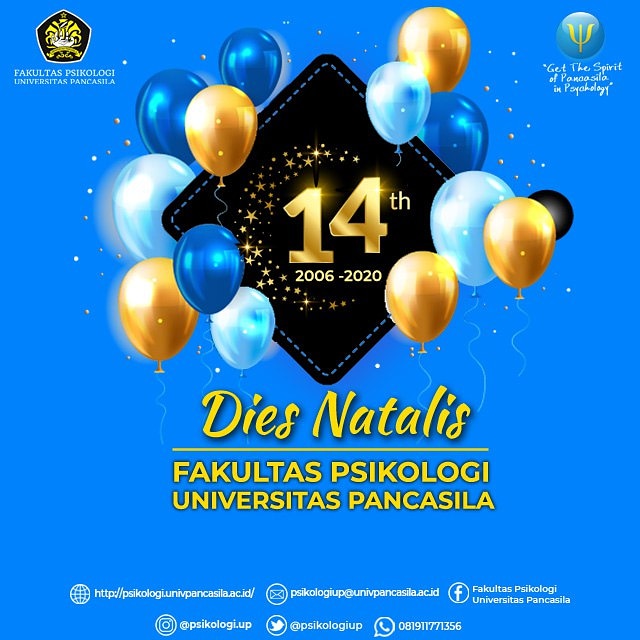 Dirgahayu Fakultas Psikologi Universitas Pancasila. Semoga semakin berjaya dan tetap berkarya dalam menghasilkan generasi-generasi yang berjiwa Pancasila, bermutu, dan bermanfaat bagi sesama.
#UniversitasPancasila #PsikologiUP #PsikologiJakarta #Psikologi #DiesNatalis #UlangTahun