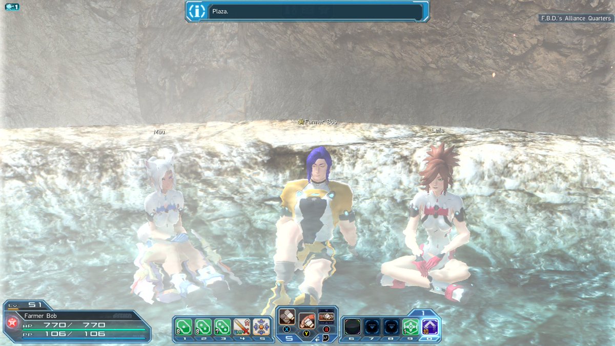 hanexbone's tweet image. The new F.B.D. Alliance hot springs #PHANTASYSTARONLINE2 #XboxShare