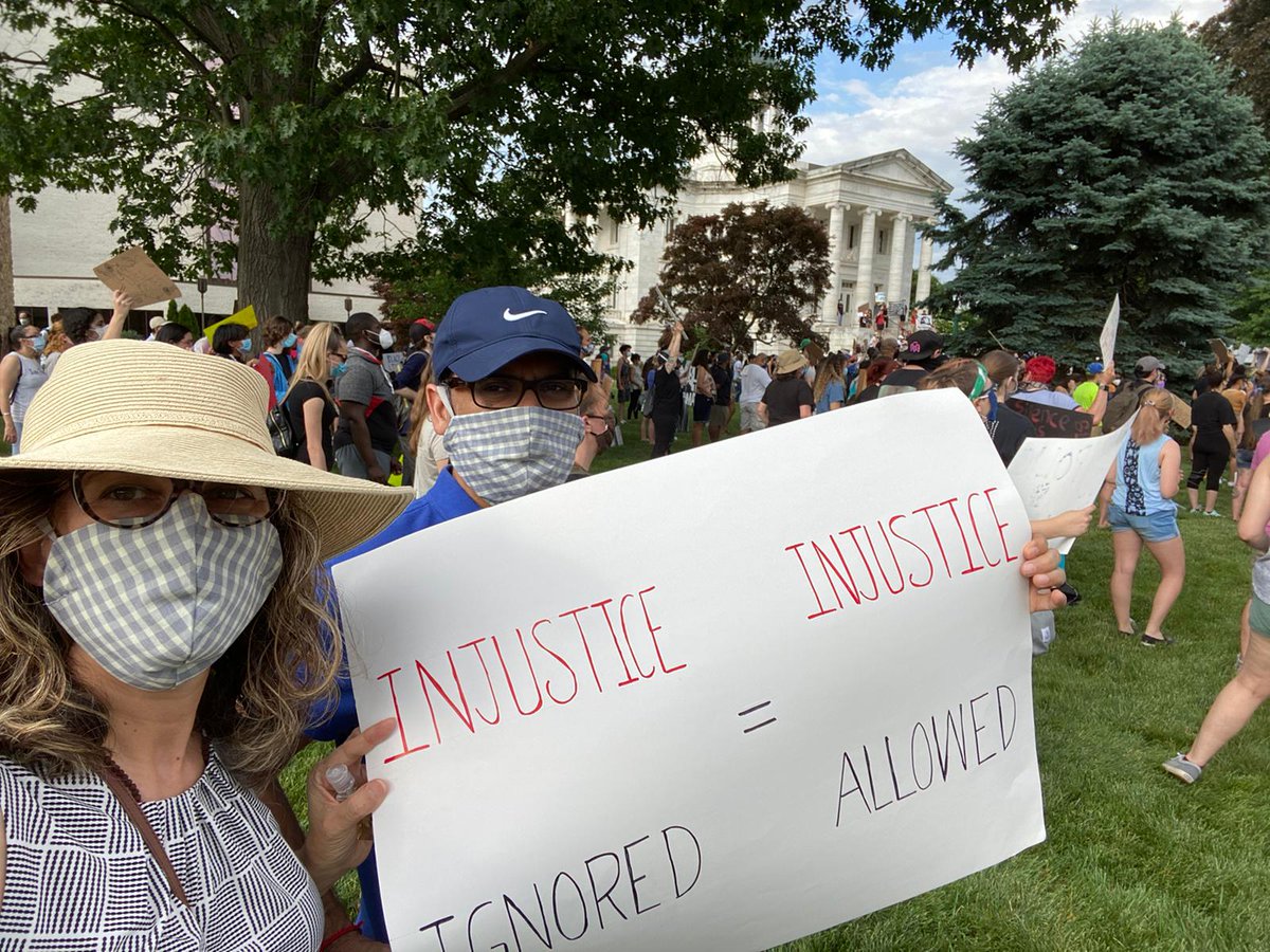 A very peaceful protest for #JusticeForGeorgeFloyd at Somerville, NJ. #BlackLivesMattters