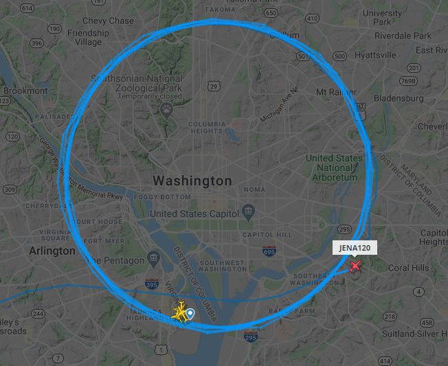 YourAnonCentral's tweet photo. FBI operated Cessna - SIGINT - (JENA120) operating over Washington D.C. (🗒️📸 @Global_Mil_Info) #BlackLivesMatter https://t.co/DKmjzDEoWw