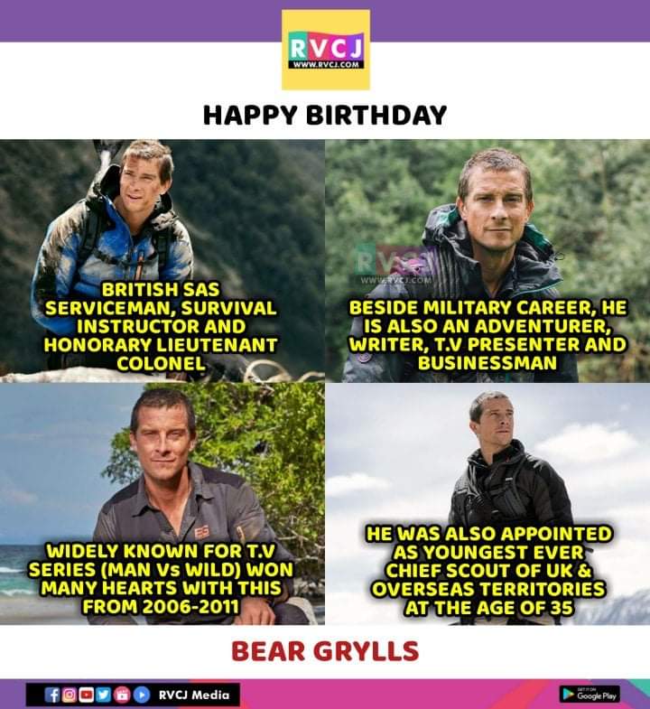 Happy Birthday Bear Grylls!     