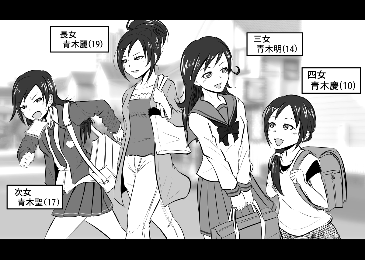 わっきげん トレーナー四姉妹の年齢調べたら九年前見事に小中高大で別れてて青木家の隣に引っ越したい人生だった