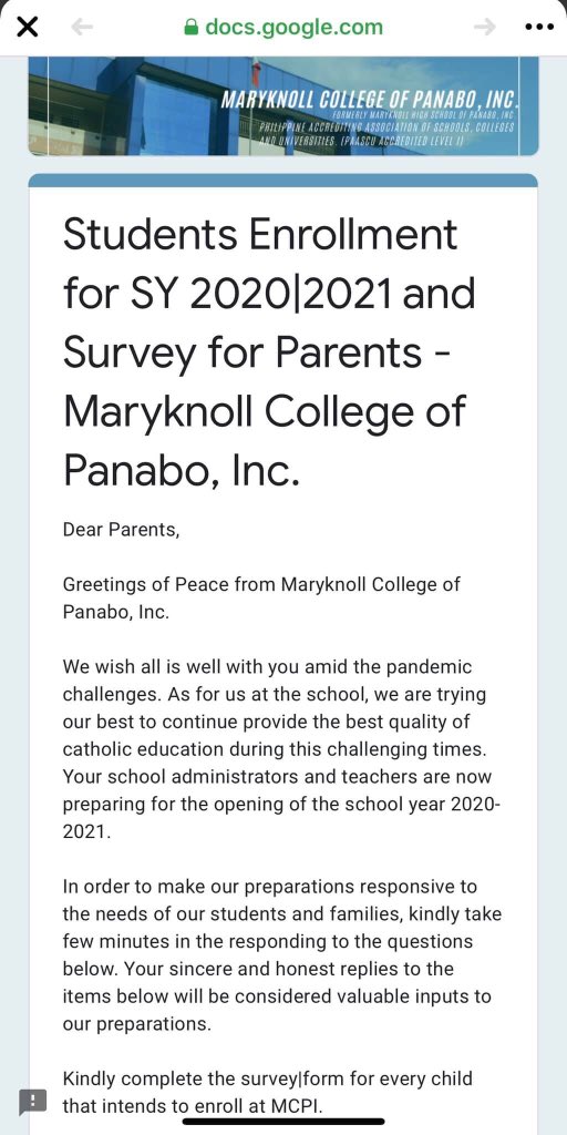 seergee2020's tweet image. Watch my online tutorial #Vlog1 - How to Use Google Form? in my YouTube Channel which can be accesed later at night here: 

m.youtube.com/watch?feature=…

Credits to my FB friends who shared their used forms in their timeline.
#SeerGee #VlogThing #PositivityMatters #LiveStrong