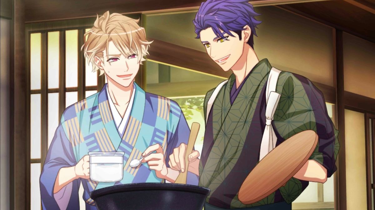 JUZA!!! SMILING!!!!! WHILE MAKING SWEETS