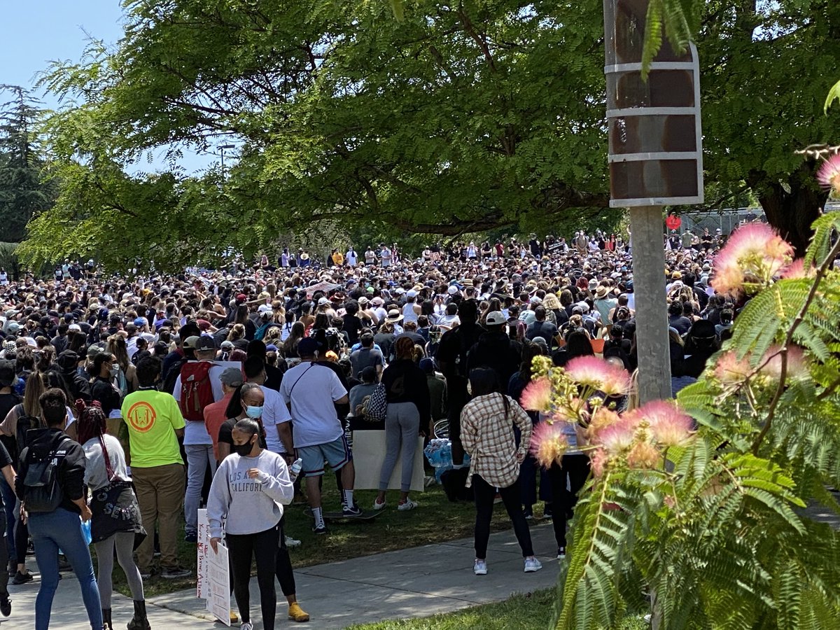 The little protest in my LA neighborhood. #panpacificpark #LAProtests