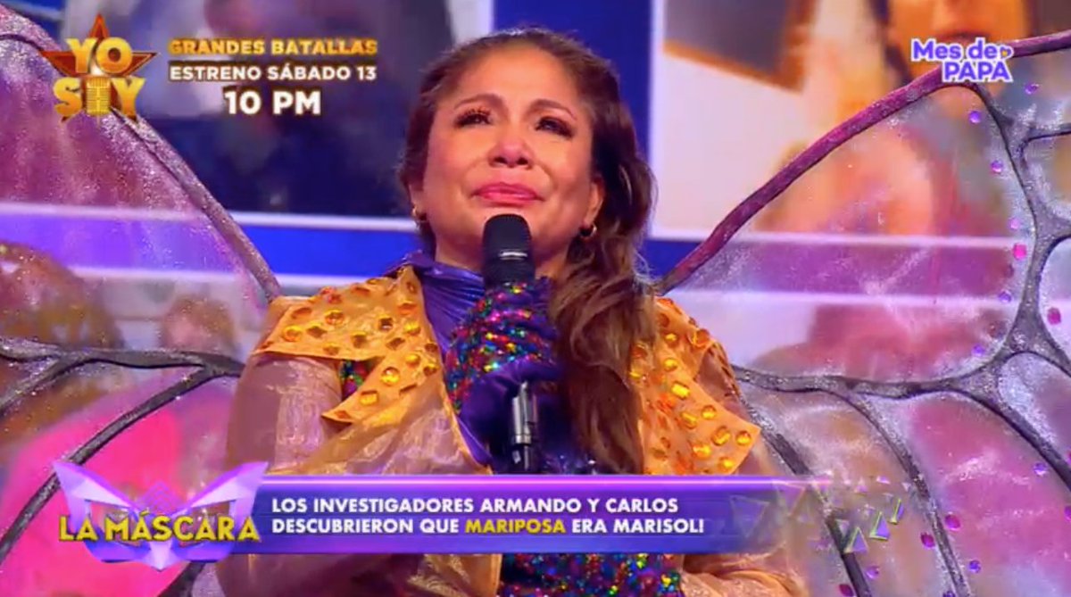 MascaraOf's tweet photo. ¡HERMOSA! #Marisol dejó el alma y el corazón en #LaMáscara! 🦋🦋🦋 https://t.co/ohZ6SgYIBM