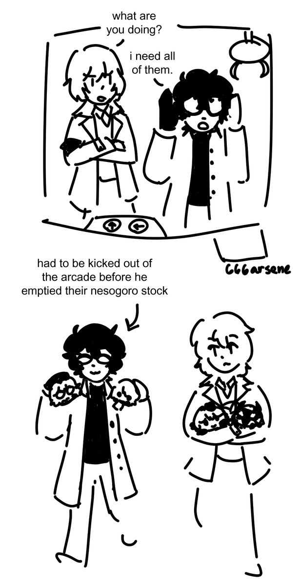 fwmk_chiffon's tweet image. i'm a few days late but happy birthday goro!!! have some funny little flat fucks