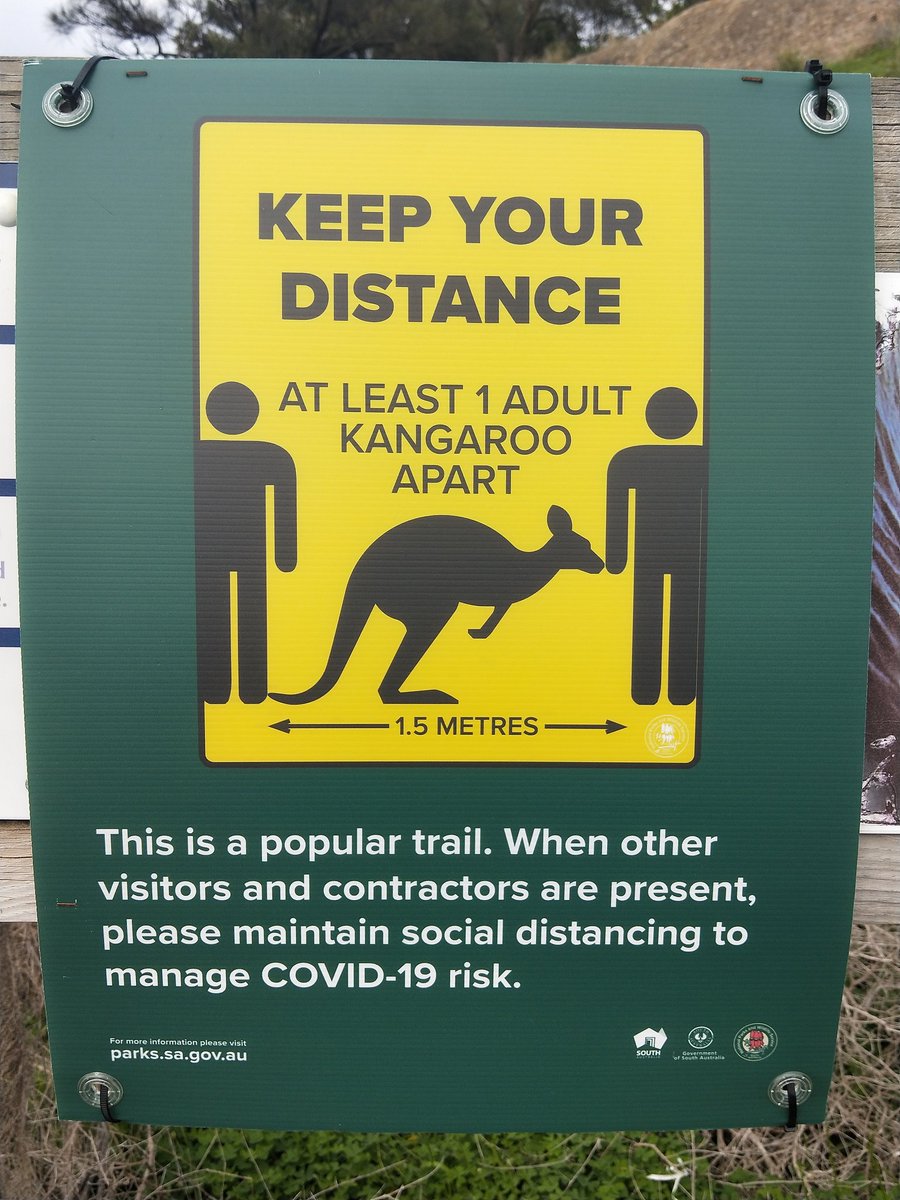 Nice refreshing walk around granite island.  Great social distancing signs! True Aussie style.....