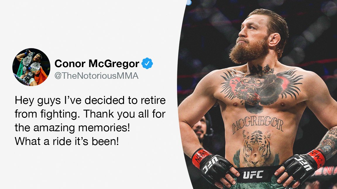 Conor McGregor announces his retirement from UFC