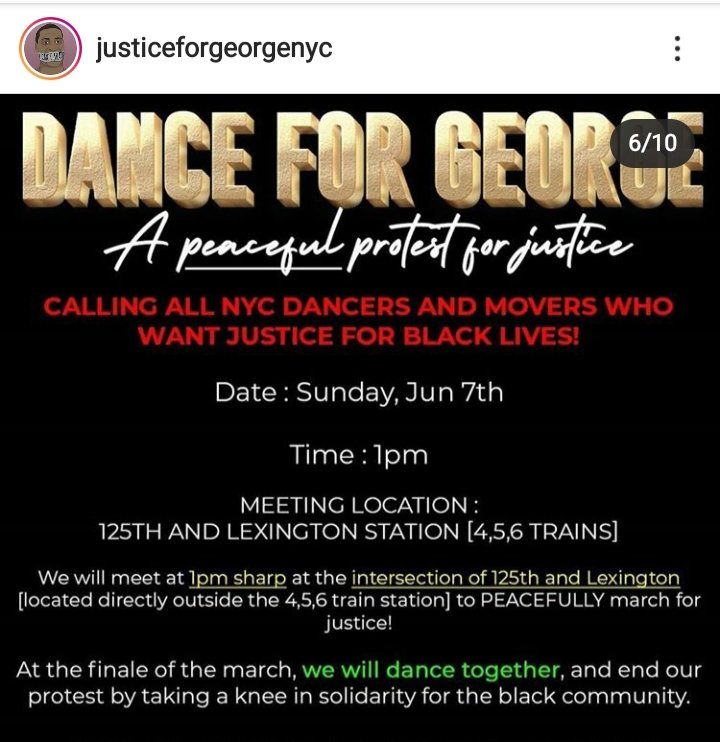 EpicProsaic's tweet photo. This protest in Harlem is later today
Sun June 7
It is a dance protest!
There are many more protests happening today, in all boros.
Check the rest of the tweets in this thread which are from Instagram 
@ justiceforgeorgenyc 

#Dancers
#NYCdancers
#HarlemProtest
#NYCprotest
#BLM https://t.co/cQkL7ftQDD
