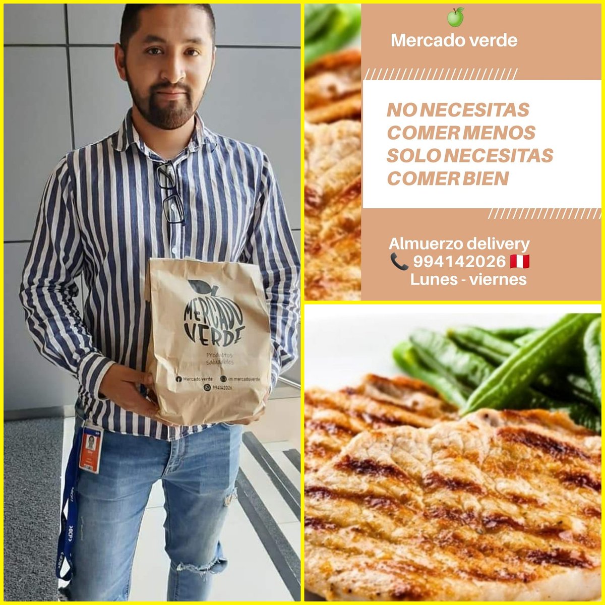 MercadoVerde6's tweet photo. Mercado verde te ofrece una variedad de 👩‍🍳platillos balanceados:
      👩‍🍳Platillos saludables 
      👩‍🍳Platillos Norteños
      👩‍🍳Platillos criollos
      👩‍🍳 Ensalada 🥗 

✅Planes semanales
✅Planes quincenales
✅Planes mensuales
✅Almuerzos familiares

@oliverdog https://t.co/iJKmjqZggJ