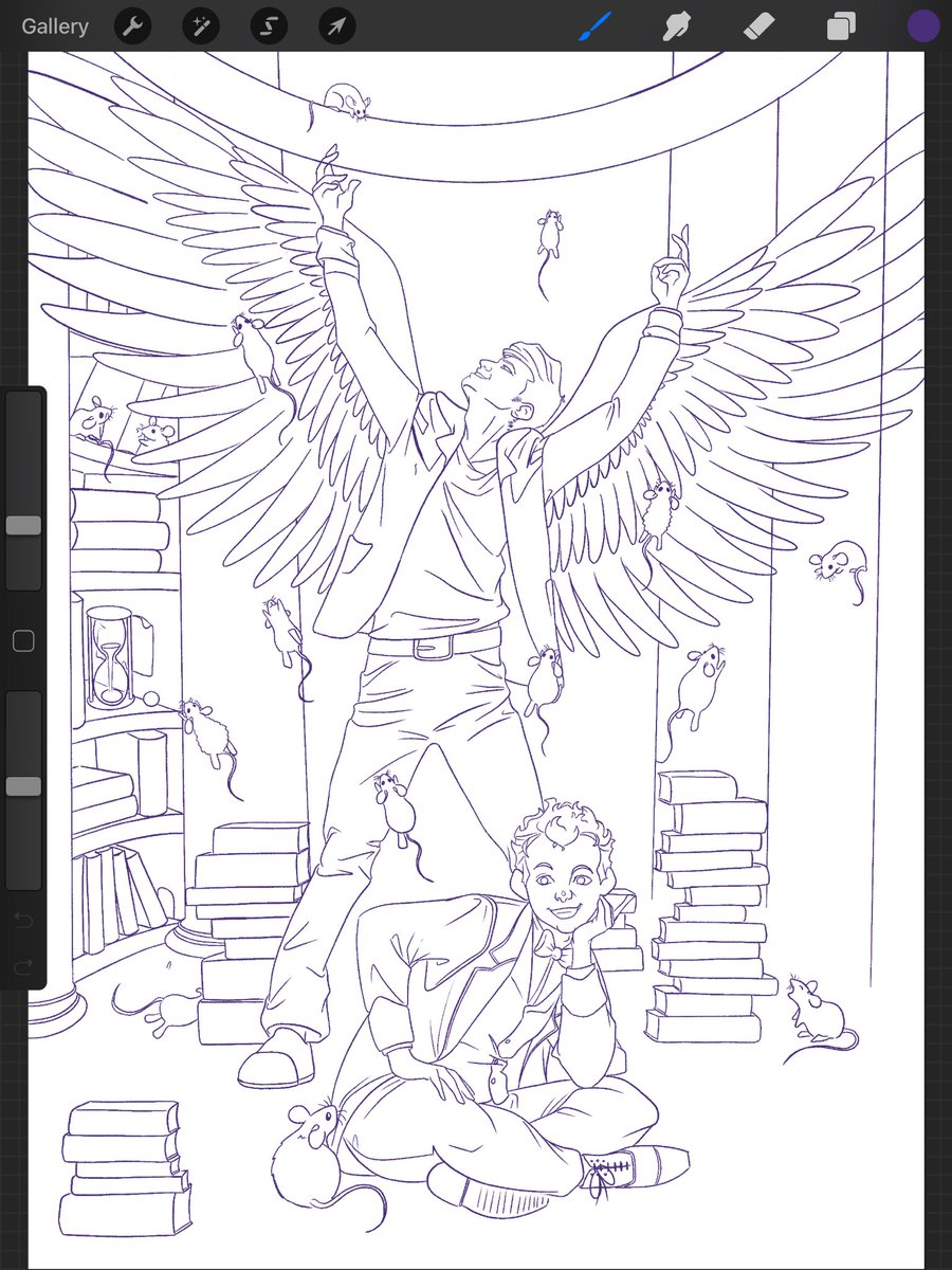 Making progress! #GoodOmens #GoodOmensFanArt #ineffablehusbands