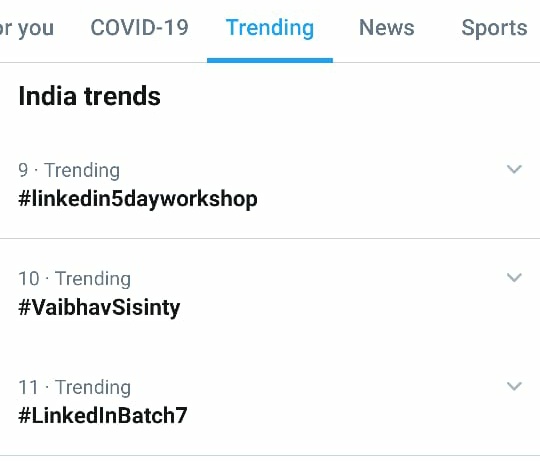 VaibhavSisinty's tweet image. About Yesterday.

Took over 9, 10 and 11th spot on Twitter trends in India :)

Best numbers so far ♥️

Kudos to #LinkedInBatch7