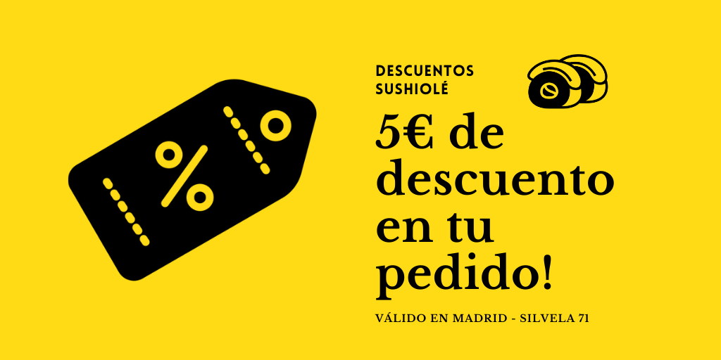 SUSHIOLE's tweet photo. ¡5€ DESCUENTO! 💥 Menú SushiOlé Madrid, Local Silvela 71 👀 - https://t.co/RVtgv6KWHQ https://t.co/oToLhM3fC2