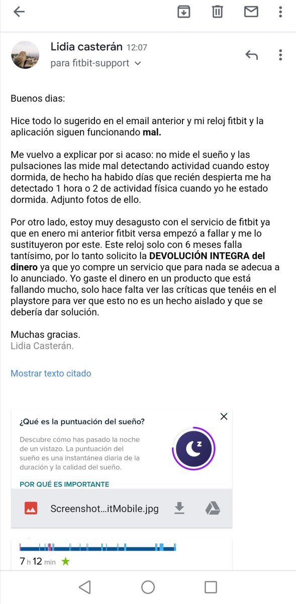 LitioMasUno's tweet photo. Acerca de mi reloj VERSA! @FitbitES @FitbitSupport https://t.co/lwAA6wFumH