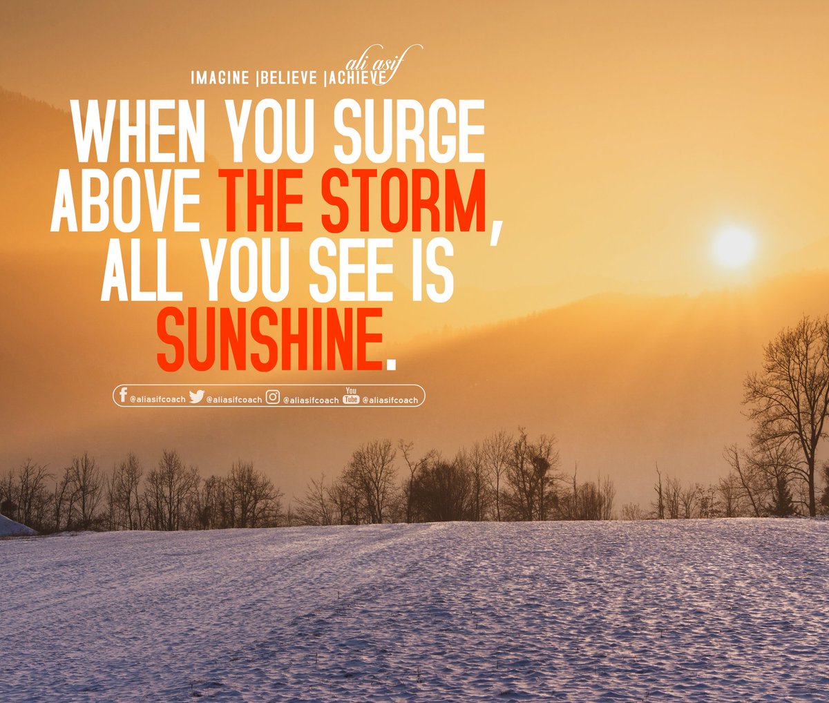aliasifcoach's tweet photo. When you surge above the storm, all you see is sunshine.
#SundayMotivation
#ThinkBIGSundayWithMarsha https://t.co/IJhGjHcyuy