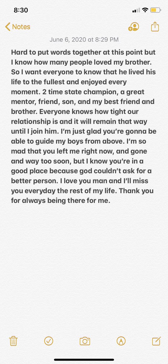 iRepCoaches's tweet photo. Missing you badly bro! Please watch over us all. Love you man https://t.co/9c2jhlp50G