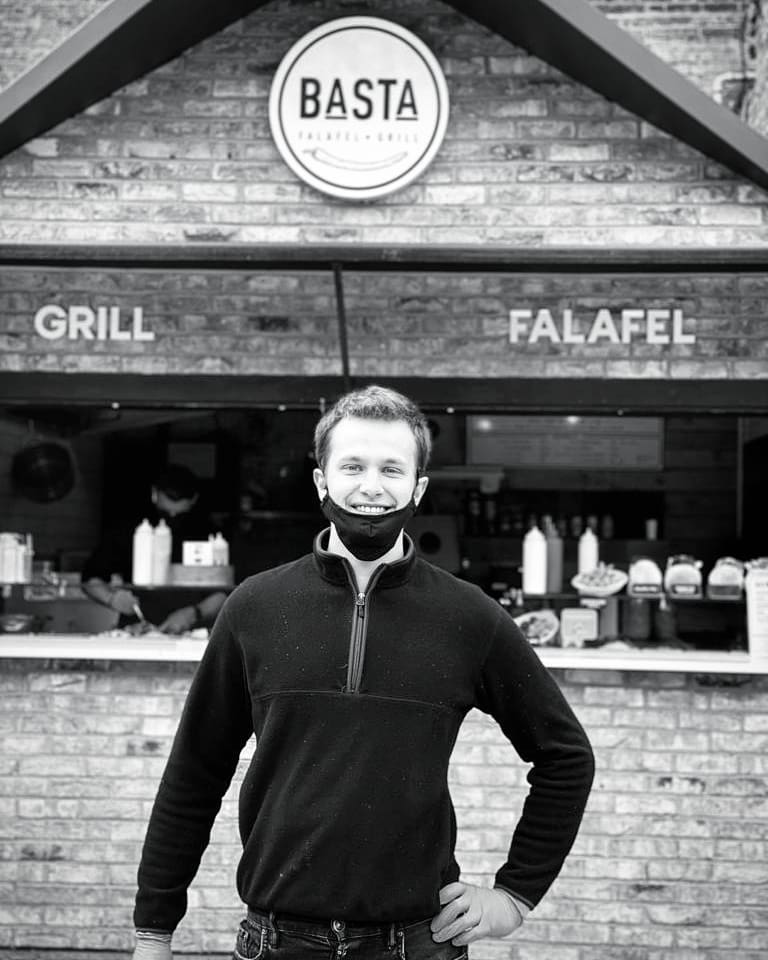 You'll find a smile on Stepan's face seven days a week at <a href="/BastaGrill/">Basta - Falafel & Grill</a>, which is open every day, serving up delicious falafel and grilled meat pita and plates!
Available for delivery and collection in Stables Yard.
🌈