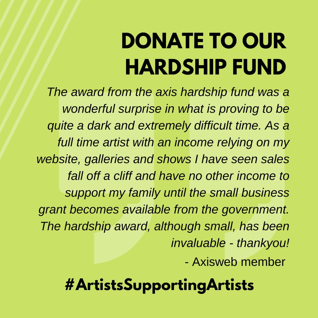 Axis (@axisweb) on Twitter photo 2020-06-07 11:00:55 #ArtistsSupportingArtists Our #HardshipFund aim is to help as many #Artists #Freelancers and #CreativePractioners as we can. With your help we want to be able to facilitate more rounds of the fund, to double the amount of people we support. Donate here: gofundme.com/f/axisweb-hard… #ArtistsSupportingArtists Our #HardshipFund aim is to help as many #Artists #Freelancers and #CreativePractioners as we can. With your help we want to be able to facilitate more rounds of the fund, to double the amount of people we support. Donate here: gofundme.com/f/axisweb-hard…