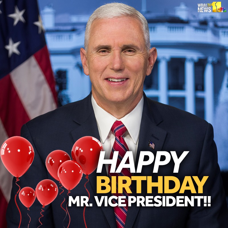 Happy birthday Vice President <a href="/Mike_Pence/">Mike Pence</a>