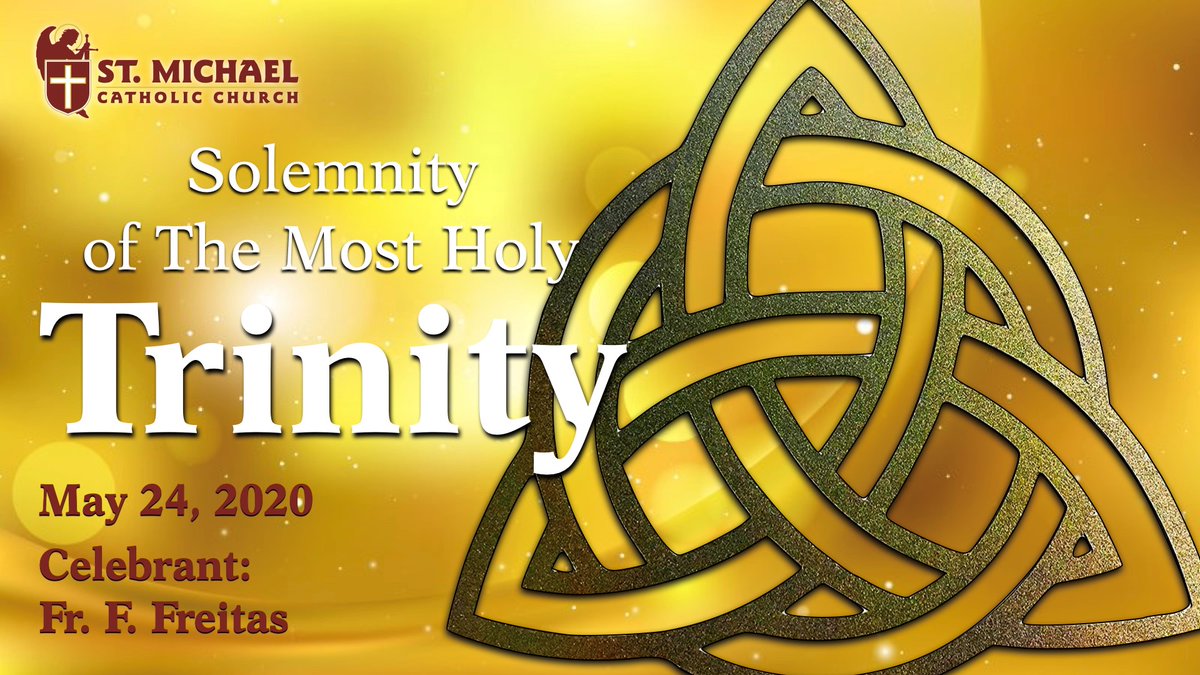 StMikesWaterloo's tweet photo. In a time when unity is so needed, lets discuss the Trinity as we gather this Lord's Day for Mass. Live at 9:00am &amp; available the rest of the day - direct at https://t.co/I5xbSs8Ix3 or https://t.co/wyTNe8hGER &amp; don't forget our Children's Message too - https://t.co/TQ6LkIqilf https://t.co/ktsGtiWThE