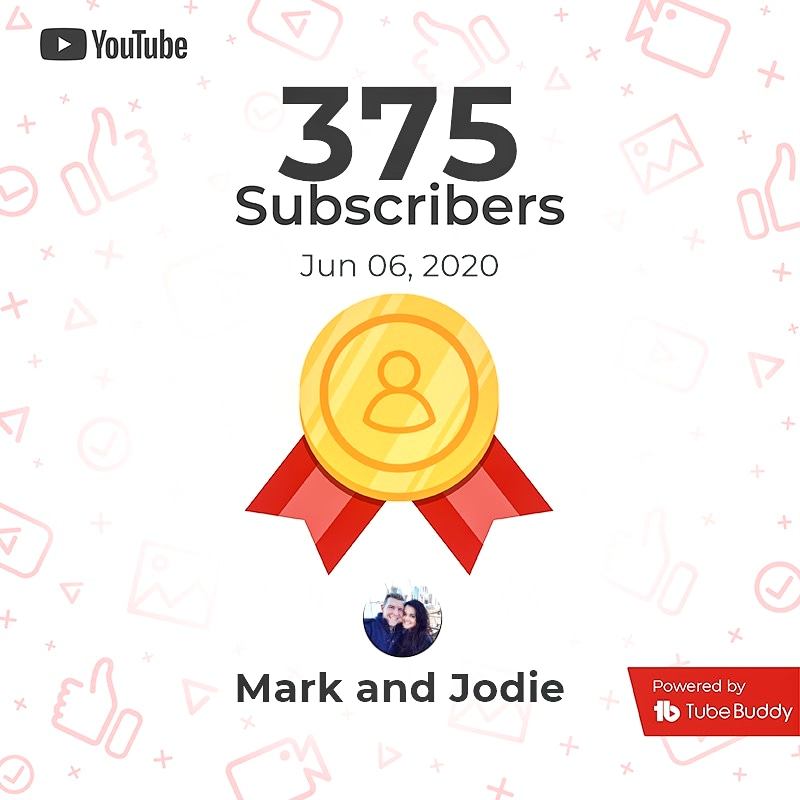 Mark_and_Jodie's tweet photo. Another little milestone hit ❤️🙌 THANK YOU TO EVERYONE who follow us over here and on YouTube. It really does mean alot!!! Today we're busy making new content for you! 

Have a great Sunday Everyone 😘
#YouTube #vlogger #diyvideos #craftvideos #Travel https://t.co/qlXNo53jMK