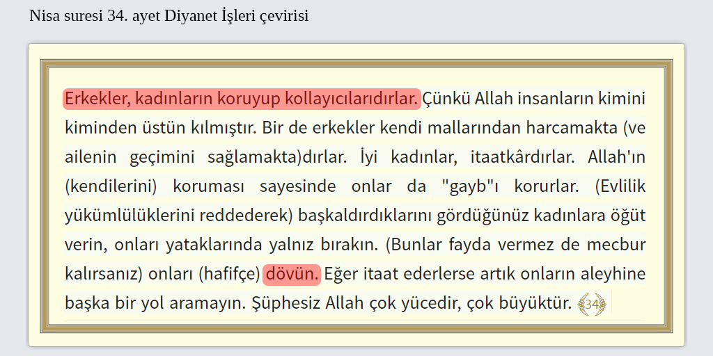 Gurkan Engin On Twitter Allah In Ayetleri Ile Dalga Gecilir Mi Gecilirse Bunun Bir Cezasi Olmali Midir Ama Daha Da Onemlisi Guncel Ornekte Dalga Gecilen Allah In Ayeti Midir Buyrun Nisa Suresi 34 Ayete