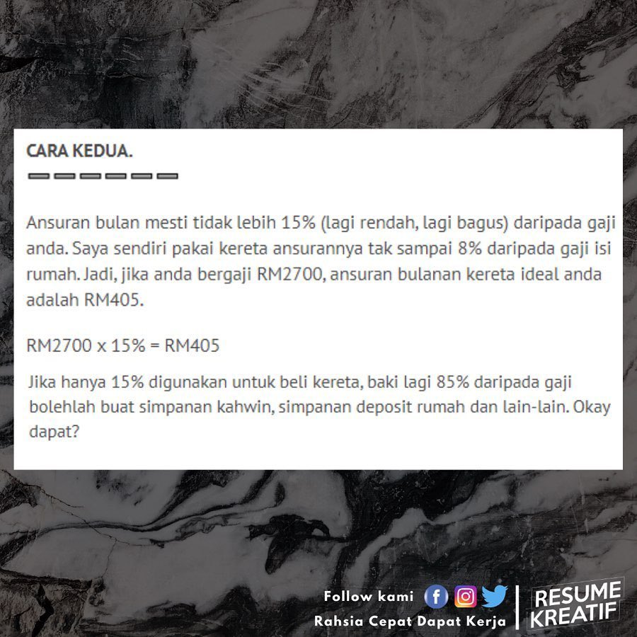 Resume Kreatif On Twitter Setiap Orang Pasti Ada Impian Nak Beli