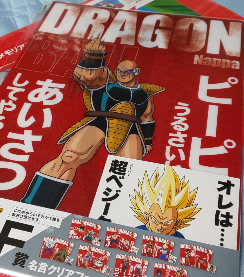 Jinrai ナッパのクリアファイルなんて金輪際手に入らんだろ ということて狙い通りに一番くじ引けたので満足です でも桃白白のも欲しいな