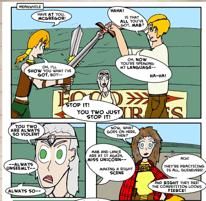 Ideal_Comics's tweet photo. #Panic! At the Ren Faire! Chugs along, even If @MDRhys forgot to upload the #ForcesFriday page. Come and meet a whole 'new' cast of characters: Princess Man, The White Witch, Lance "Wild Goose" McGregor, and Ifor Griffiths, the Changeling Boy!
https://t.co/cIrJjDIdzY https://t.co/pwvp68uNaC