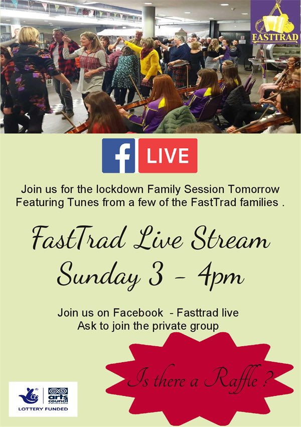 fasttrad's tweet photo. FastTrad Live 3-4pm today featuring a few pre-recorded tunes from a few of the families plus live slots from Mcgranes and Carmichaels.. grab your instrument and join in… https://t.co/aJJXPgRATm