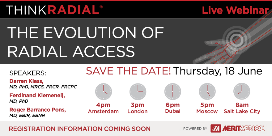 Save the date for Merit’s first live webinar on transradial access. More information to come.