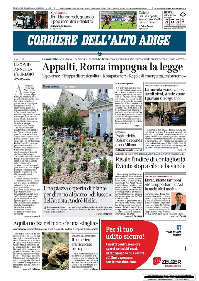 TgrRaiAltoAdige's tweet photo. La #rassegna #stampa di oggi, 7 giugno, in Alto Adige.
In evidenza la tragedia della Valle Aurina: morto durante un'esercitazione il capo del soccorso alpino di #CampoTures Lukas #Forer.
@TgrRai #ioseguoTgr https://t.co/o9m1OplcMz