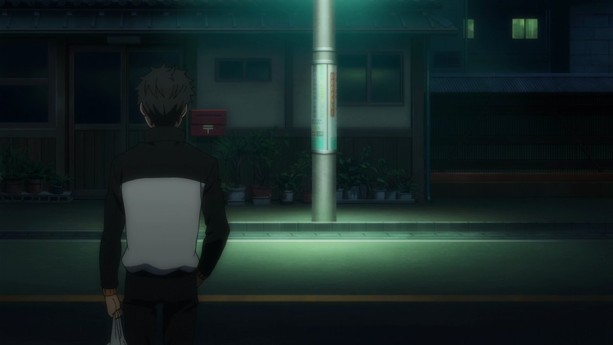 After leaving the store, Subaru thinks what he's seeing is a result of his gaming addiction which is a subtle way of conveying how one of Subaru's flaws comes from being poisoned by media. He will commit actions in the show based on his fantasies without assessing the reality.