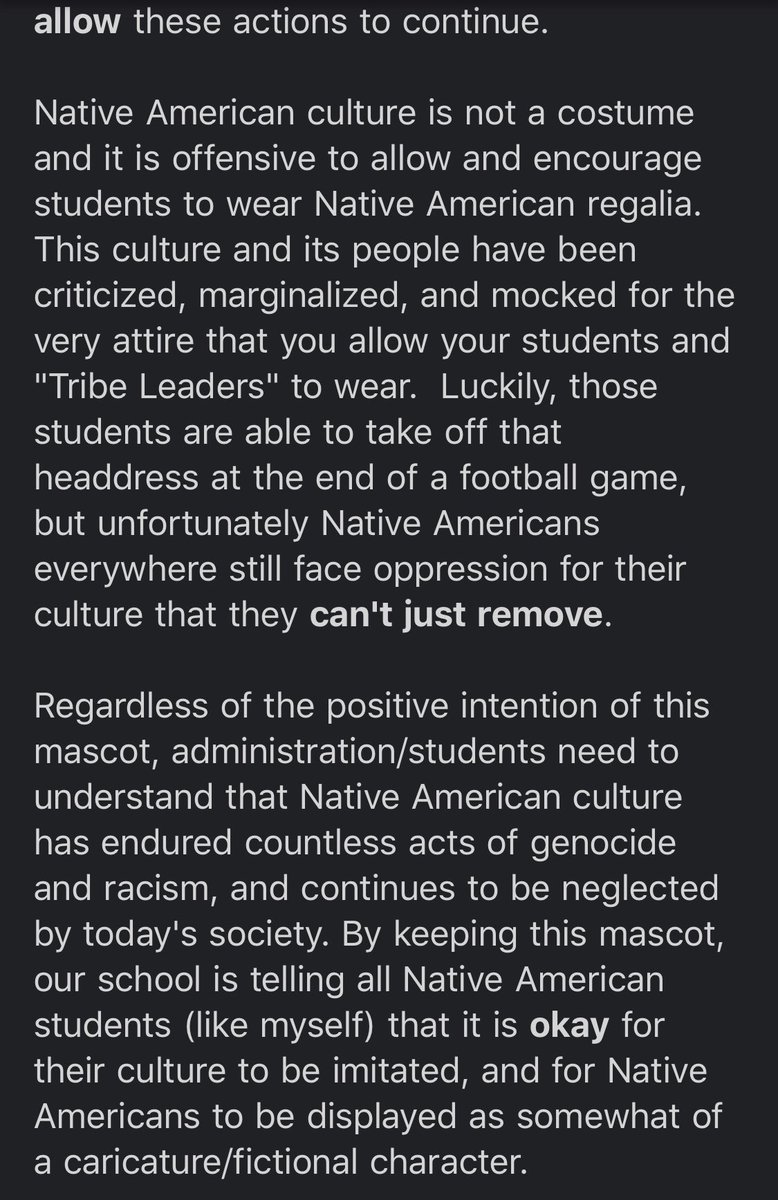 jbears29's tweet photo. Please read: Why Hart High’s mascot should be changed! @HartHigh please hear your students and address this! https://t.co/QwhYMBd2OO