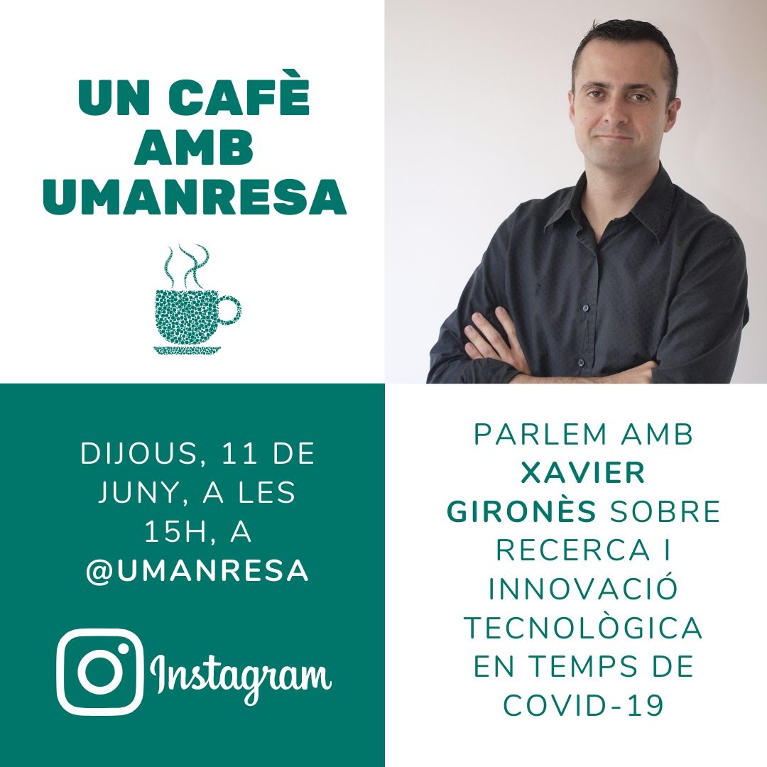 ☕ El dia 11 tornen  les converses del Cafè amb UManresa. Aquesta vegada parlarem amb Xavier Gironès