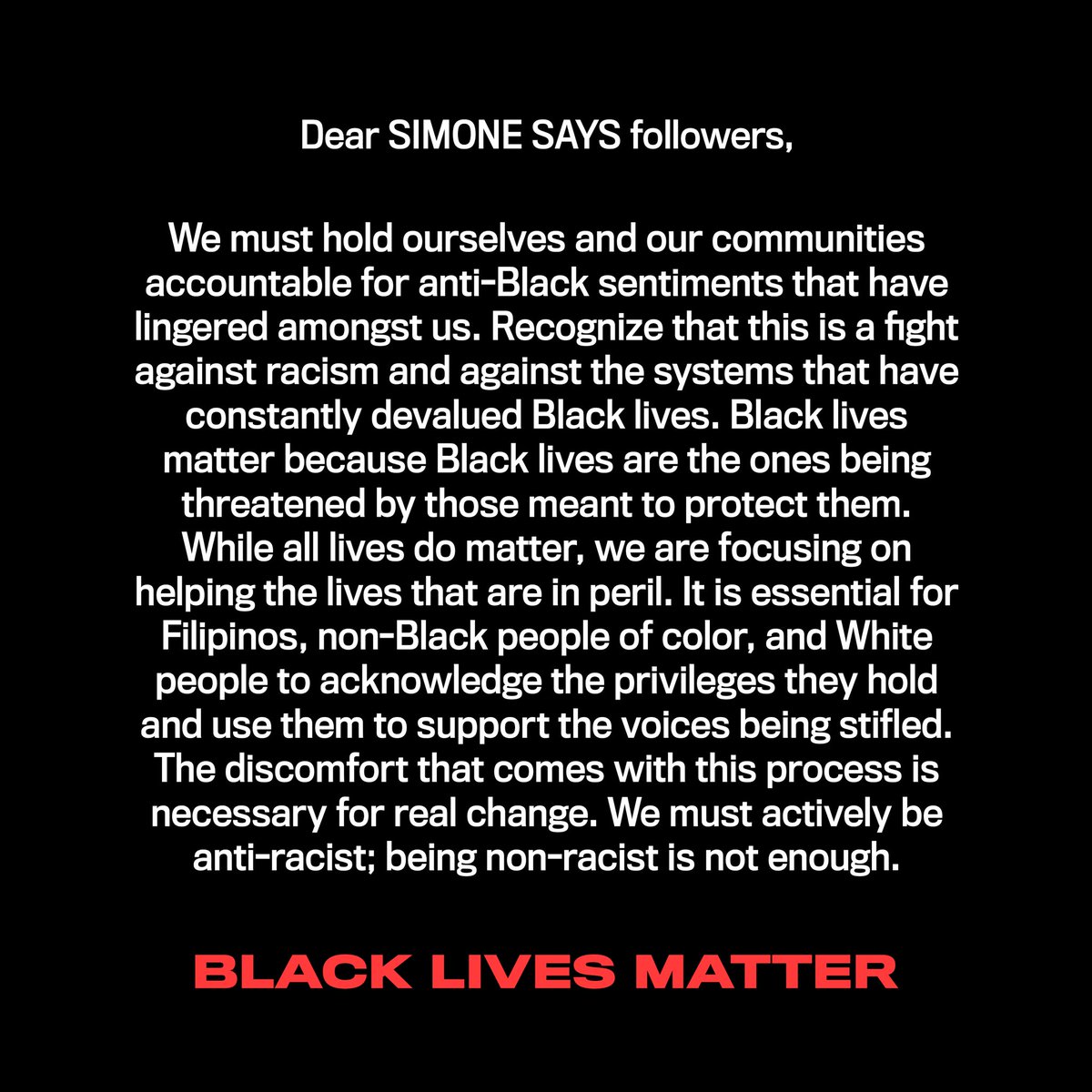 Simone Says tweet media
