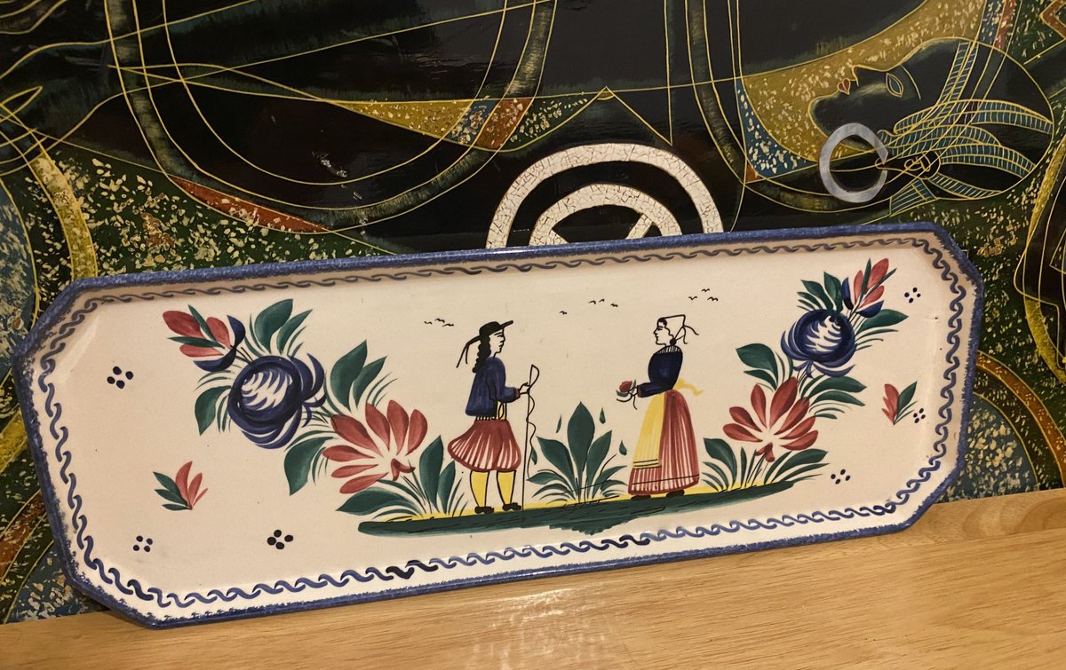 loveretrocrafts's tweet photo. HB QUIMPER FRANCE fish platter hand-painted 41 x 15cm https://t.co/1yycJFxe0p #collectibles #faienceceramic #quimperfaience #antique #vintage #collectable #quimpermajolica #quimperpottery #ceramic https://t.co/PZR9etGBtD