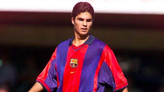 1999: Barca BNot many people know this but Arteta was secretly the lead vocalist for the Backstreet Boys. The "Tell Me Why" part from "I Want It That Way" was his creation which was released that year. It's also the reason why Arteta didn't make it to the Braca's first team.