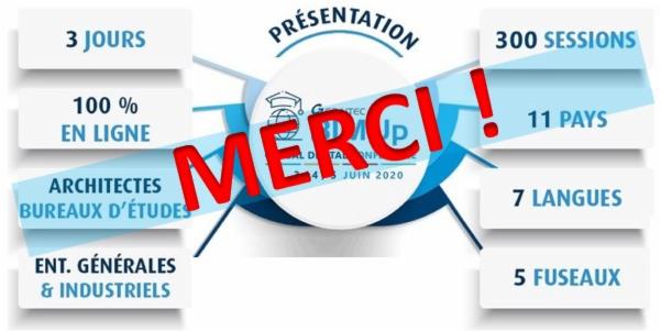 Graitec_France's tweet photo. Merci ! Vous étiez plus de 5 000 participants sur 3 jours à la #BIMUp Digitale Conférence de #GRAITEC. Replay gratuit jusqu'au 8/06 minuit : https://t.co/QX1p0Cxti3
#Architecte #Ingénieur #BIM #CalculDeStructure #SimulationThermique #BIMmanagement #Revit #Dynamo #Autodesk https://t.co/iY4nfAkuxc
