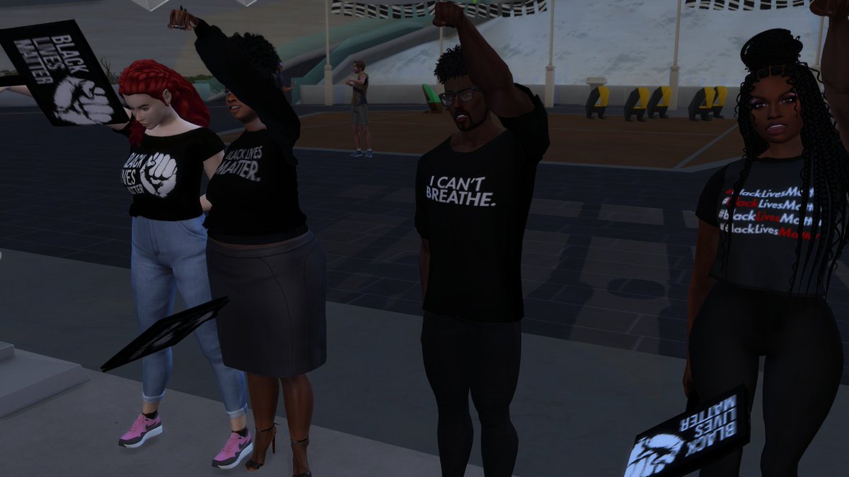 PlumbobTTV's tweet image. Fighting for justice! #BLMSimsRally #Ebonix #Ebonixsims #BlackLivesMatter