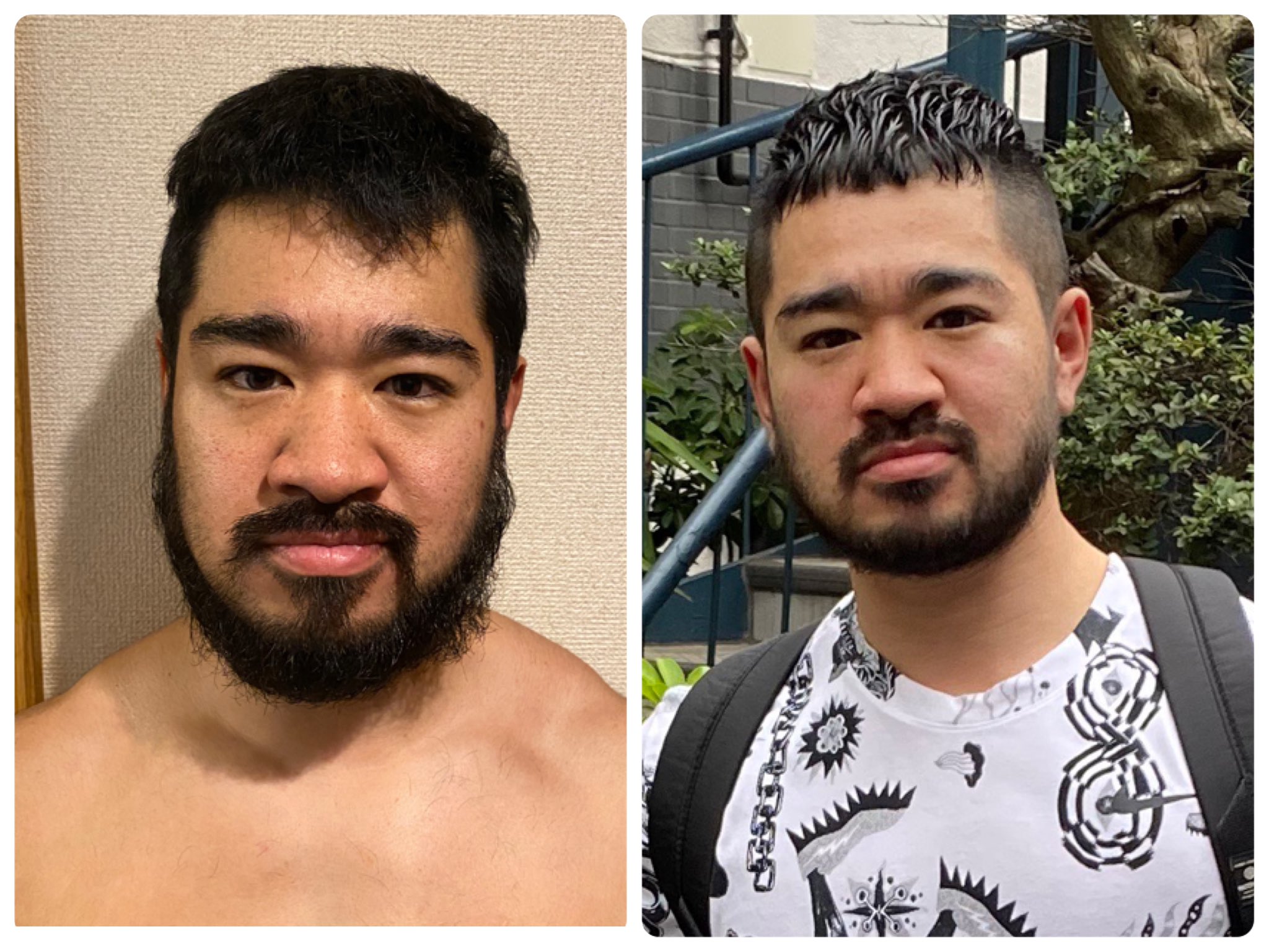 Yoshiyuki 自粛中の2カ月 髭どこまで伸びるかチャレンジしてました でも なんかうっとおしくなって髭短くしました 髪の毛も やっと切りにいけました