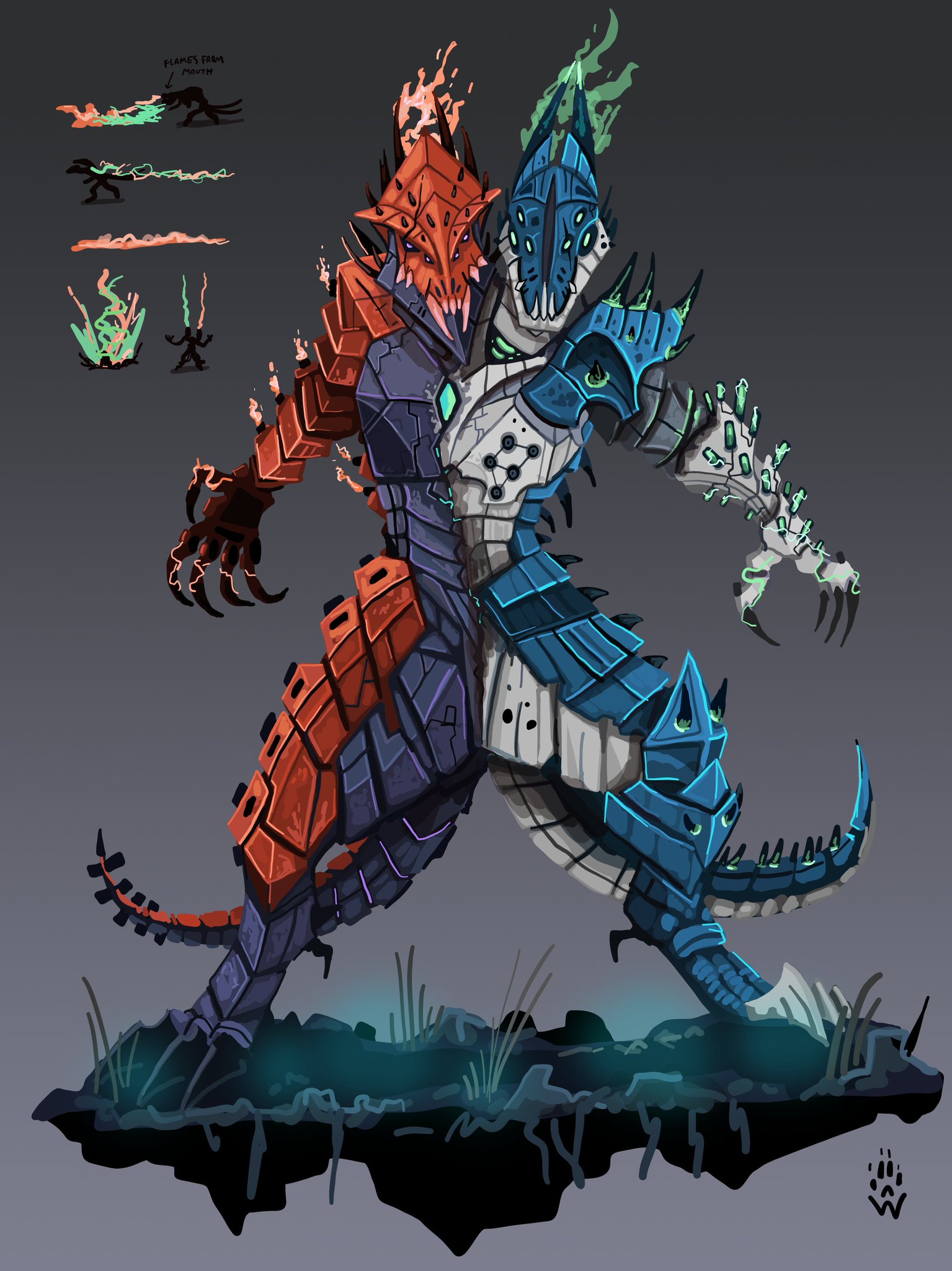 “Deadly Duo Kaiju Agni - SMITE skin concept! 