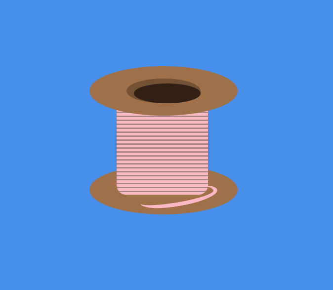 And day 20 was a little bobbin of thread, partly inspired by me missing my sewing machine locked away in storage. Need to work on making the centre look more round  It's on  @CodePen at  https://codepen.io/aitchiss/pen/XWXWBPZ if you have any ideas   #100daysProjectScotland