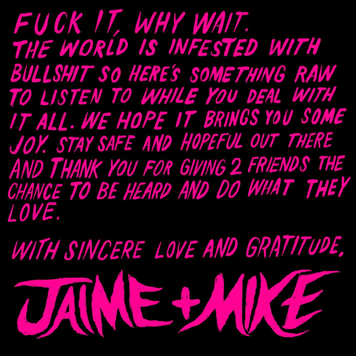 Wow! Just listened to @runjewels new album. Twice Socially conscious and progressive. During a global crisis (both health and social), the prophetic lyrics are actual words of truth with 'Walking in the Snow' a MUST listen. 👉🏼🤛🏼