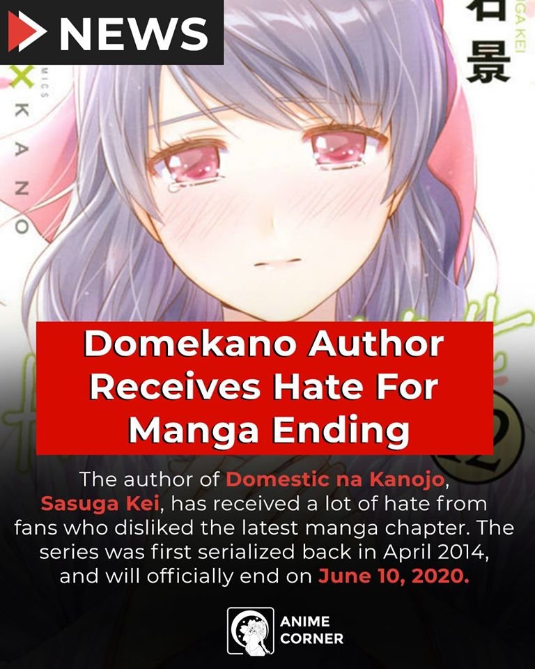 Anime Corner On Twitter Sasuga Kei The Person Behind Domestic No Kanojo Story And Art Has Recently Received Numerous Distasteful Comments On The Internet She Wrote About It On Twitter Saying Twitter