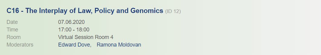 In a few minutes, <a href="/shaman_ns/">Shaman Narayanasamy 🔝</a> is going to talk about personal genome data access and retention policies for genome sequenced individuals in Europe! We are all looking forward to the presentation, waiting mode is on :)
#ESHG2020